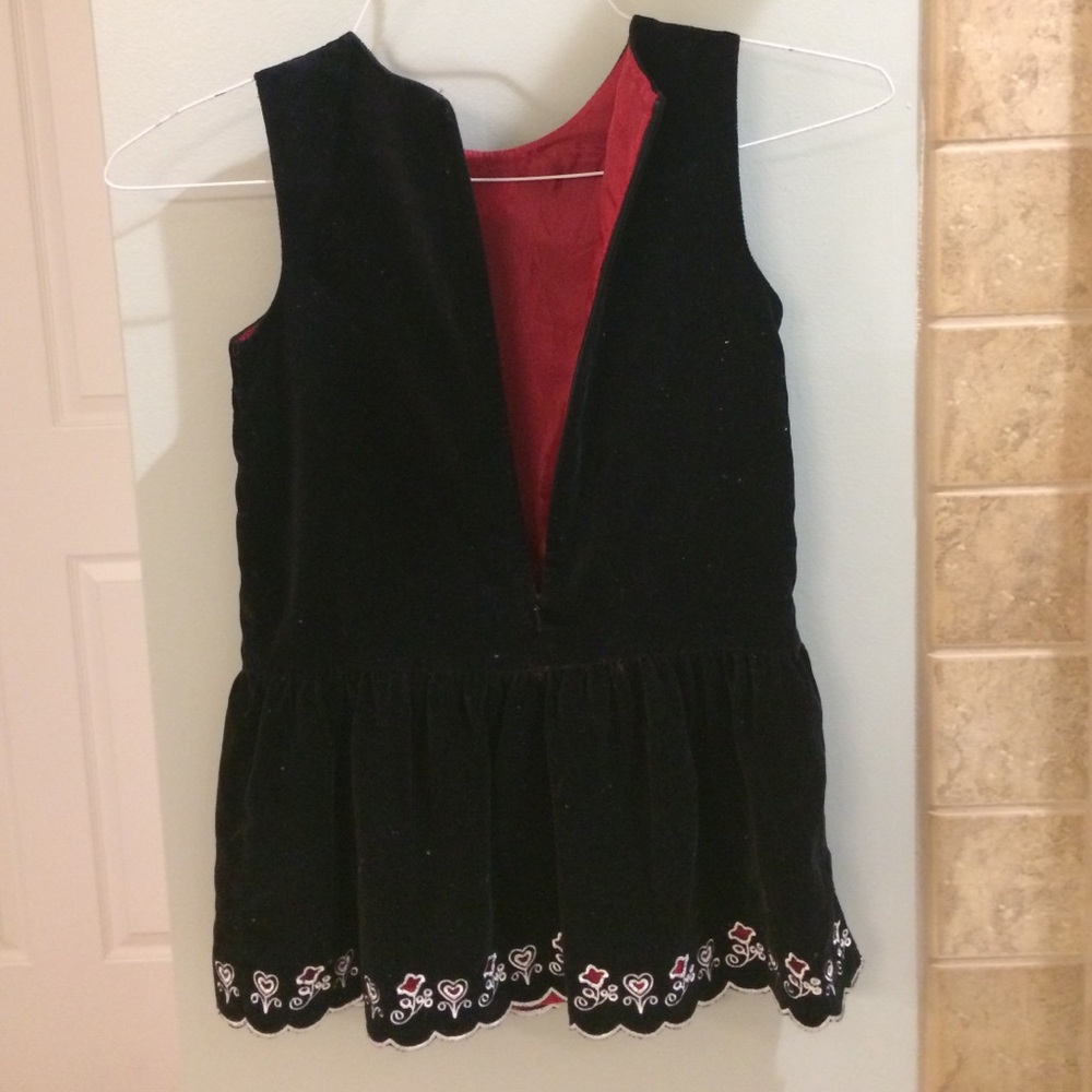 Hanna Andersson Black Velvet Little Girls Jumper Dress - Picture 4 of 4